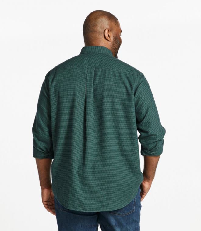menn ond god flanellskjorte 24VDH5874 L.L.Bean klær rustoransje multi
