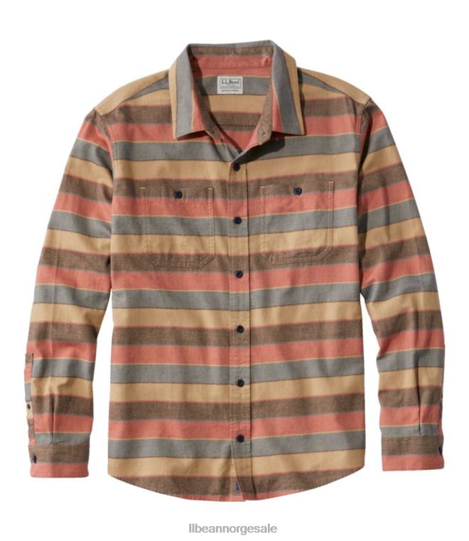 menn ond myk flanellskjorte 24VDH146 L.L.Bean klær eple kanel