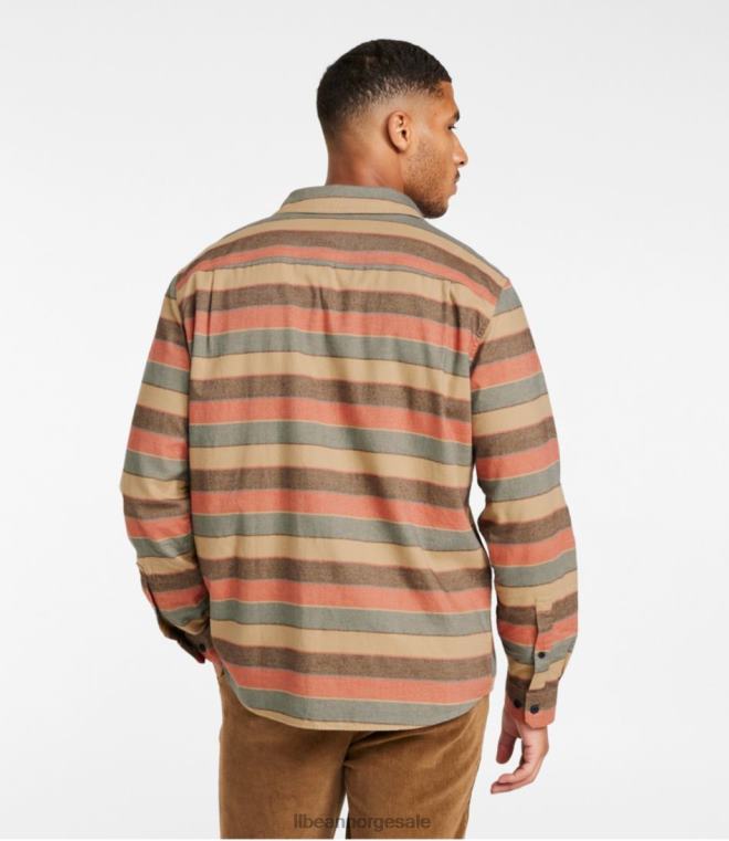 menn ond myk flanellskjorte 24VDH146 L.L.Bean klær eple kanel