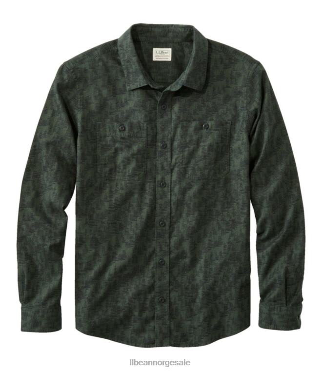 menn ond myk flanellskjorte 24VDH3578 L.L.Bean klær dyp loden skog
