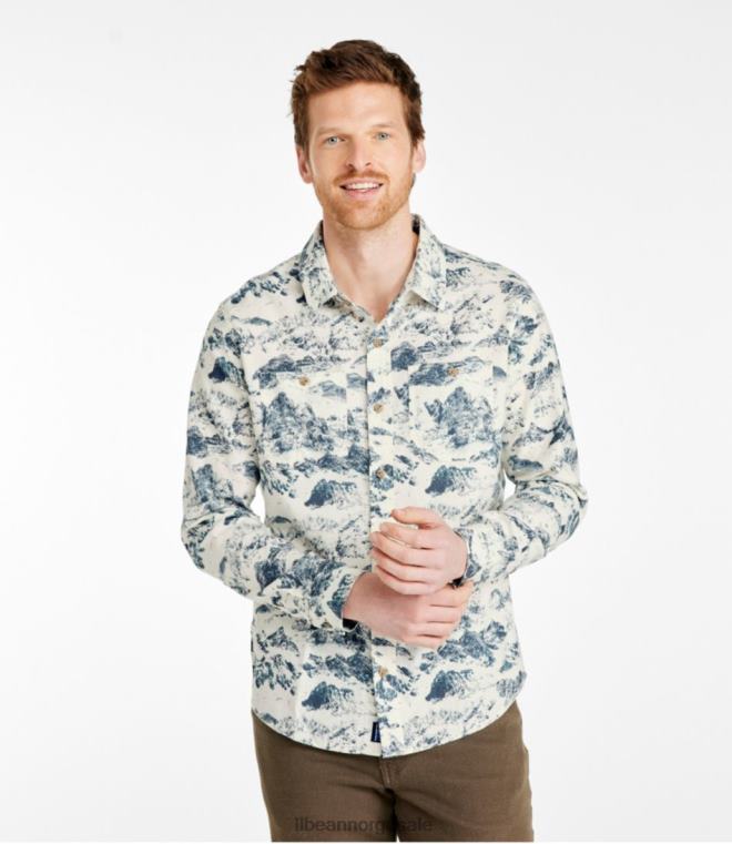 menn ond myk flanellskjorte 24VDH3578 L.L.Bean klær dyp loden skog