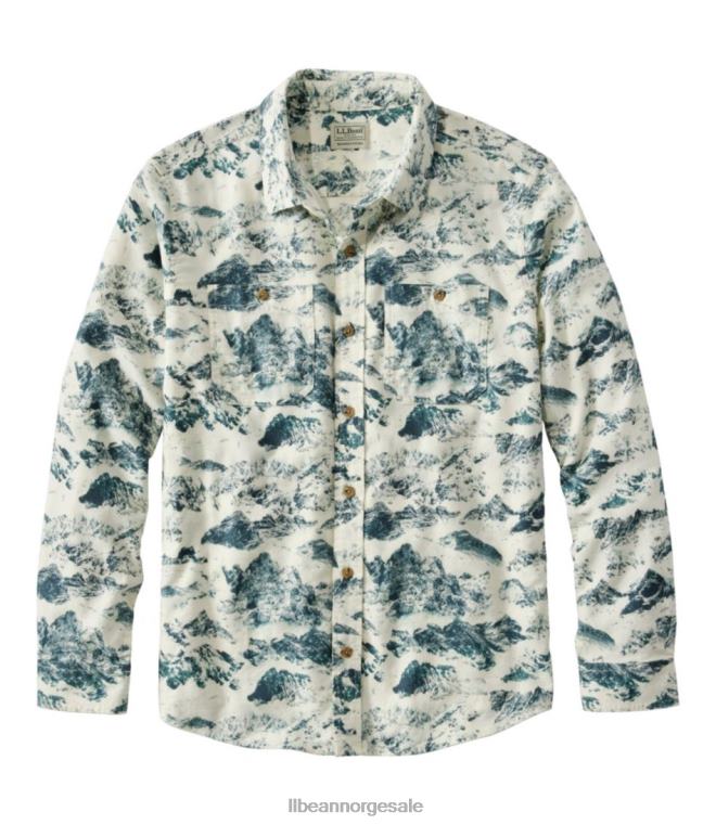 menn ond myk flanellskjorte 24VDH792 L.L.Bean klær vanilje fjell camo