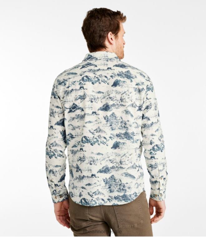menn ond myk flanellskjorte 24VDH792 L.L.Bean klær vanilje fjell camo