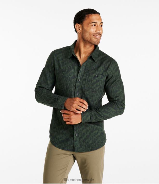 menn ond myk flanellskjorte 24VDH792 L.L.Bean klær vanilje fjell camo