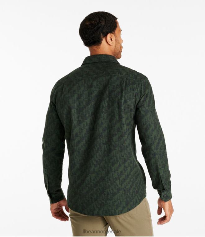 menn ond myk flanellskjorte 24VDH792 L.L.Bean klær vanilje fjell camo