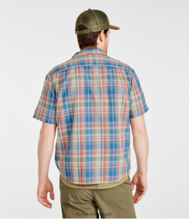 menn robust skjorte i linblanding 24VDH3285 L.L.Bean klær mineralrød