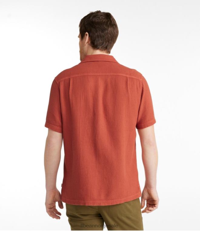 menn robust vaffelskjorte 24VDH337 L.L.Bean klær rangeley blå