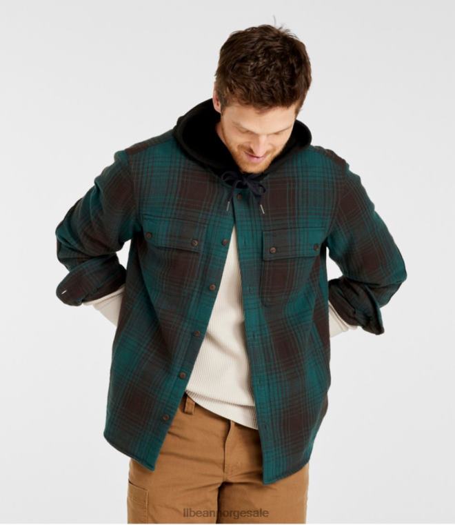menn signatur arv teksturert flanell 24VDH3469 L.L.Bean klær ørkenrose