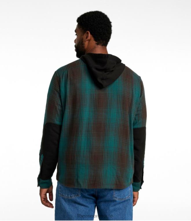 menn signatur arv teksturert flanell 24VDH629 L.L.Bean klær vintage indigo