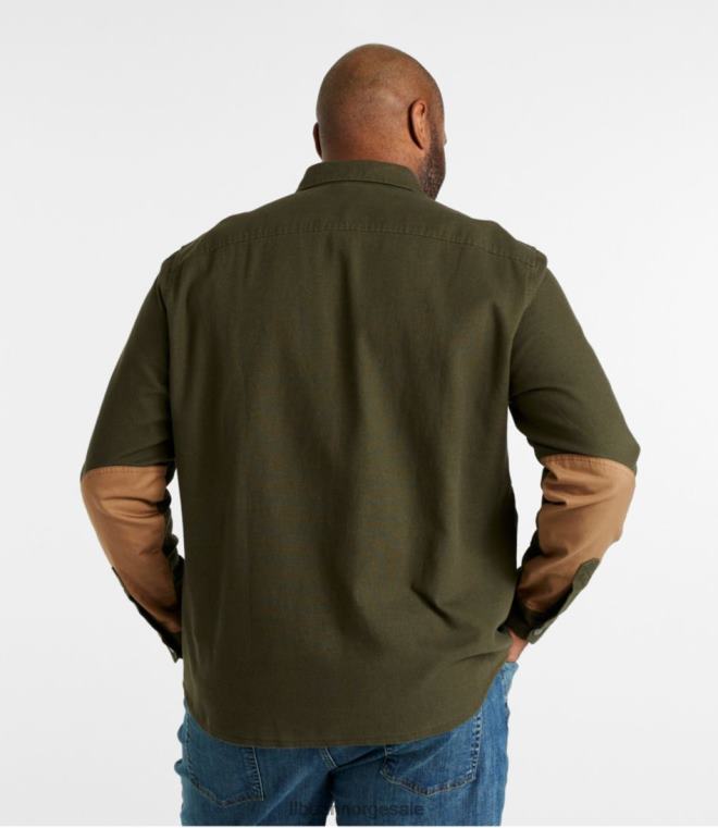 menn signatur robust myk twill-skjorte 24VDH3525 L.L.Bean klær dyp nautisk blå