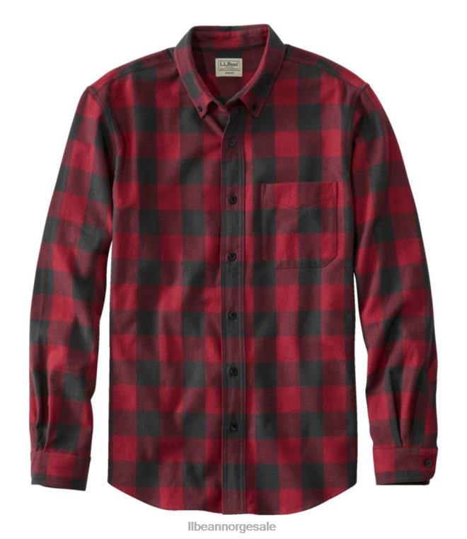 menn skotsk rutete flanellskjorte 24VDH3374 L.L.Bean klær vintage rød rob roy