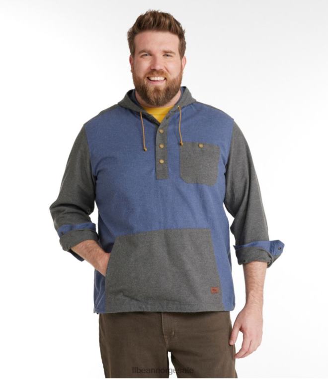 menn skotsk rutete flanellskjorte 24VDH3459 L.L.Bean klær koksgrå