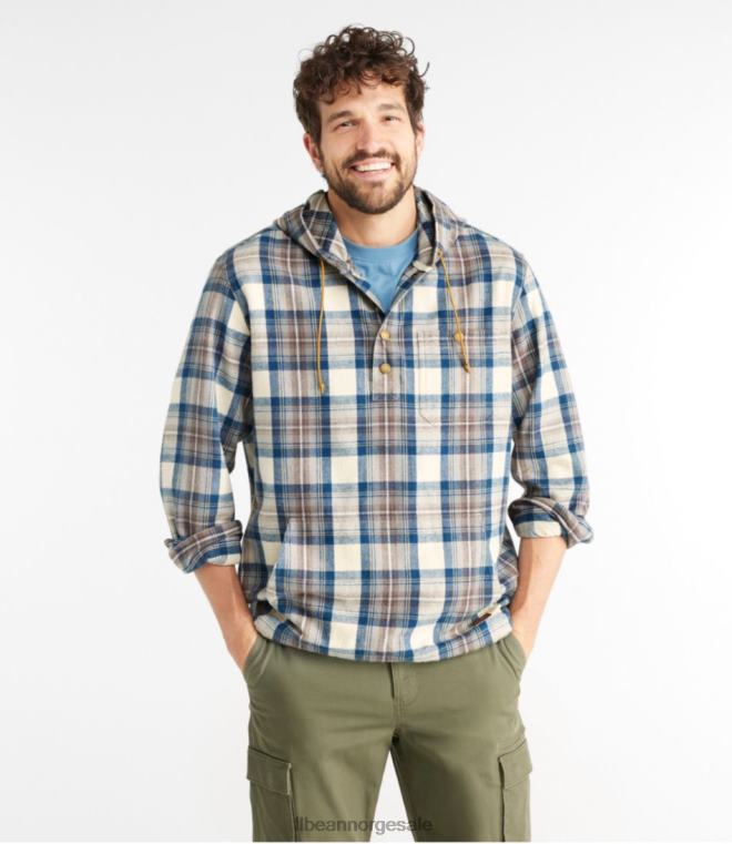 menn skotsk rutete flanellskjorte 24VDH3542 L.L.Bean klær vintage rød rob roy