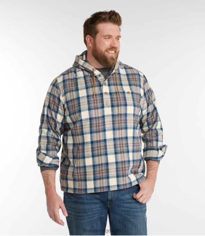 menn skotsk rutete flanellskjorte 24VDH3542 L.L.Bean klær vintage rød rob roy