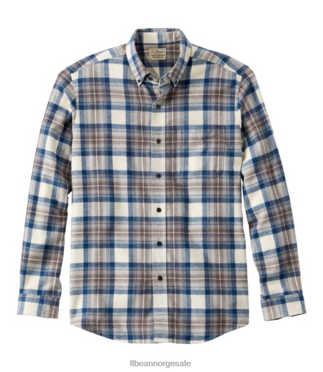 menn skotsk rutete flanellskjorte 24VDH37 L.L.Bean klær indigo tartan