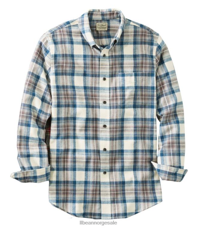menn skotsk rutete flanellskjorte 24VDH400 L.L.Bean klær indigo tartan
