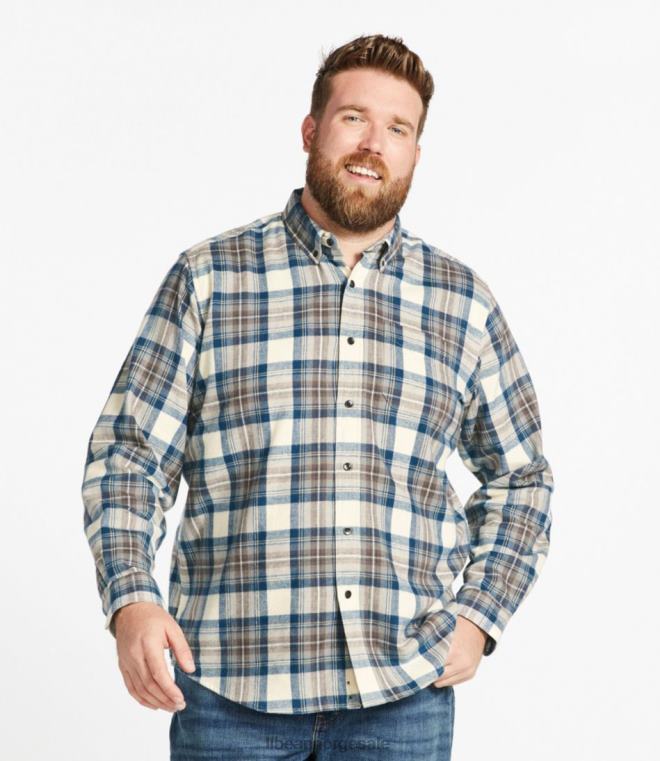 menn skotsk rutete flanellskjorte 24VDH4600 L.L.Bean klær vintage rød rob roy