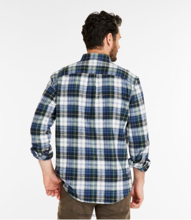 menn skotsk rutete flanellskjorte 24VDH4860 L.L.Bean klær vintage rød rob roy