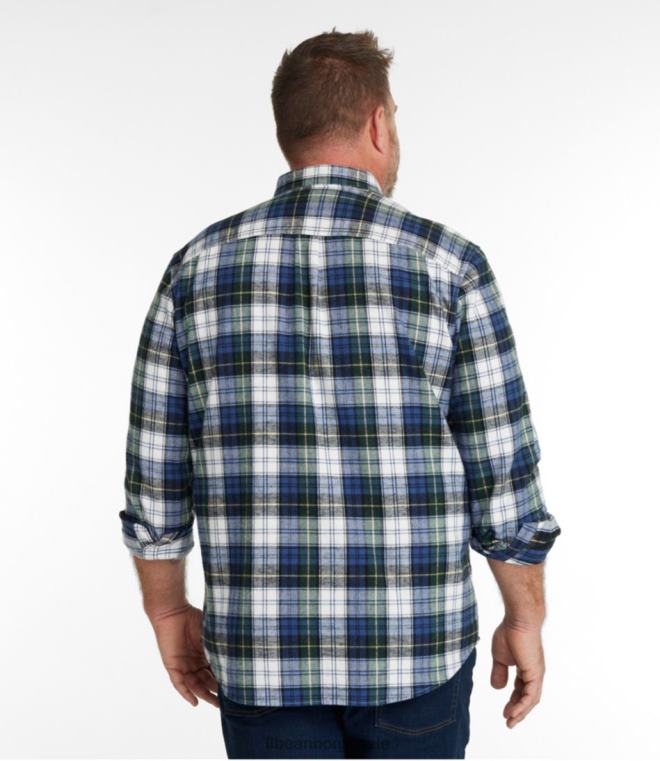 menn skotsk rutete flanellskjorte 24VDH5880 L.L.Bean klær grå stewart