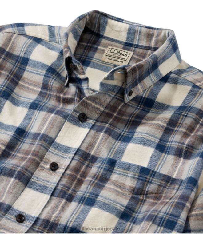 menn skotsk rutete flanellskjorte 24VDH6418 L.L.Bean klær friport grå