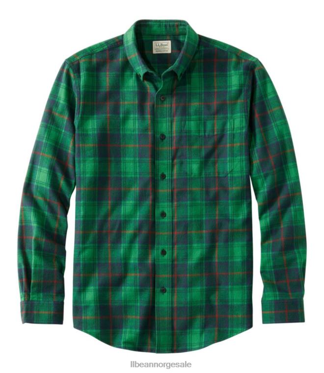 menn skotsk rutete flanellskjorte 24VDH6570 L.L.Bean klær cranston