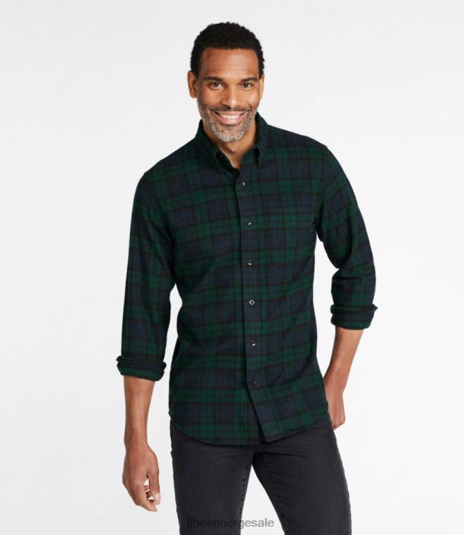 menn skotsk rutete flanellskjorte 24VDH6608 L.L.Bean klær cranston