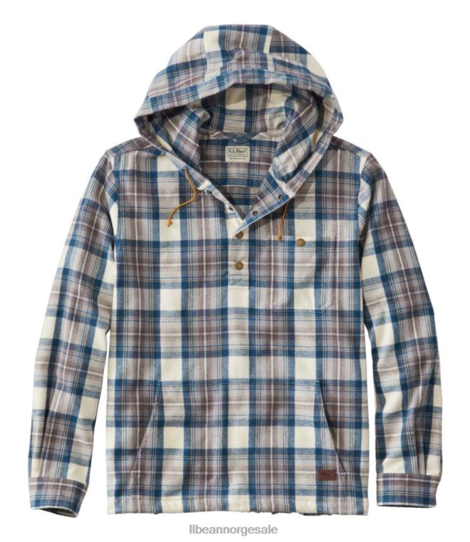 menn skotsk rutete flanellskjorte 24VDH749 L.L.Bean klær indigo tartan