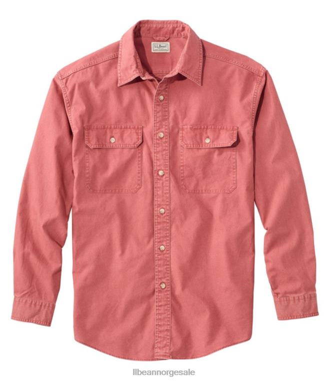 menn solvasket lerretsskjorte 24VDH3486 L.L.Bean klær sienna leire