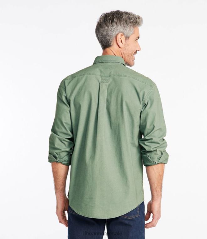 menn solvasket lerretsskjorte 24VDH5978 L.L.Bean klær havblått