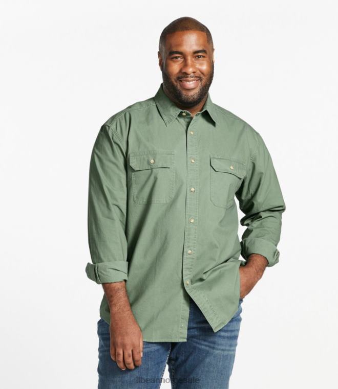 menn solvasket lerretsskjorte 24VDH5978 L.L.Bean klær havblått