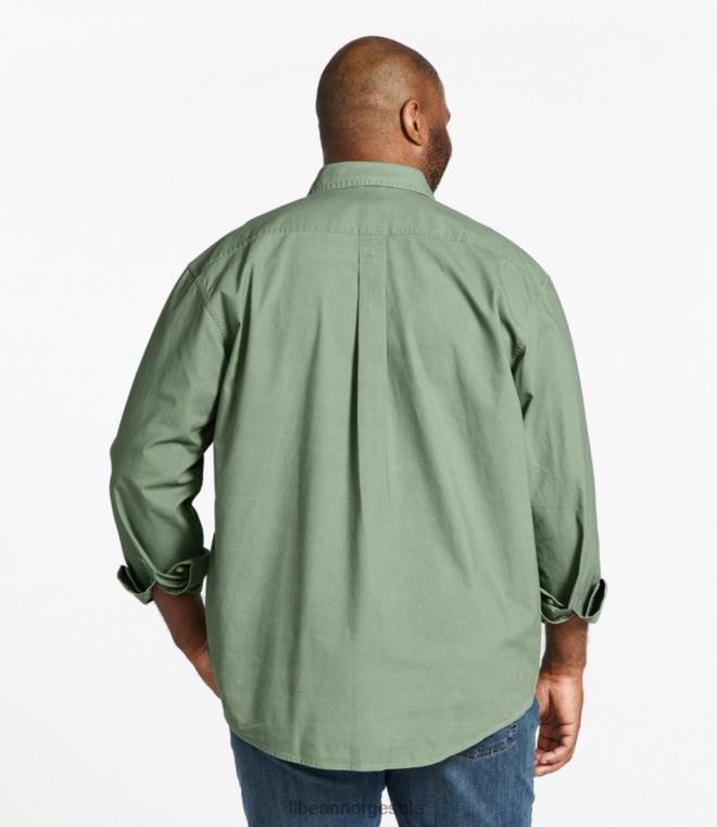 menn solvasket lerretsskjorte 24VDH5978 L.L.Bean klær havblått