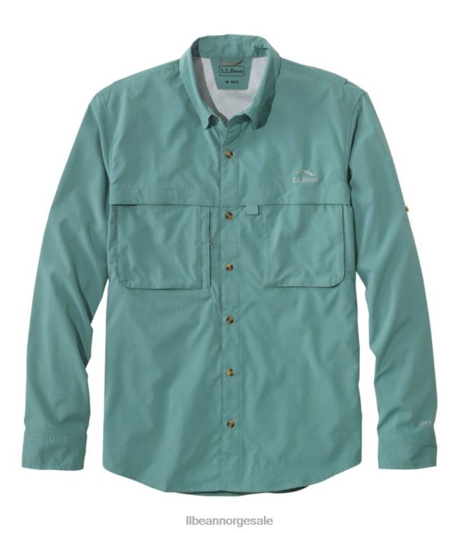 menn tropicwear skjorte 24VDH3134 L.L.Bean klær mineralblått