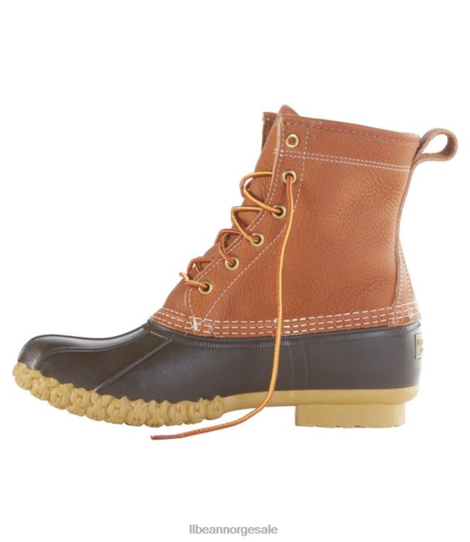 menn 8'' støvler med pusseskinnfôr 24VDH1198 L.L.Bean fottøy brun/brun/gummi/eplekanel