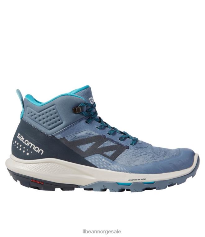 menn salomon outpulse gore-tex tursko 24VDH3815 L.L.Bean fottøy kinablå/karbon/månestein
