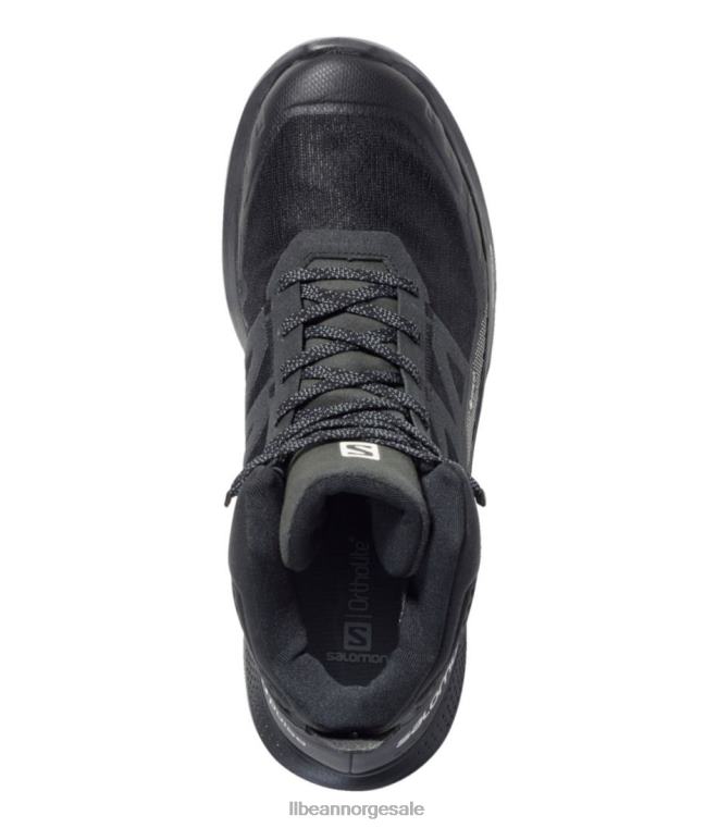 menn salomon outpulse gore-tex tursko 24VDH5214 L.L.Bean fottøy svart/ibenholt/vaniljeis
