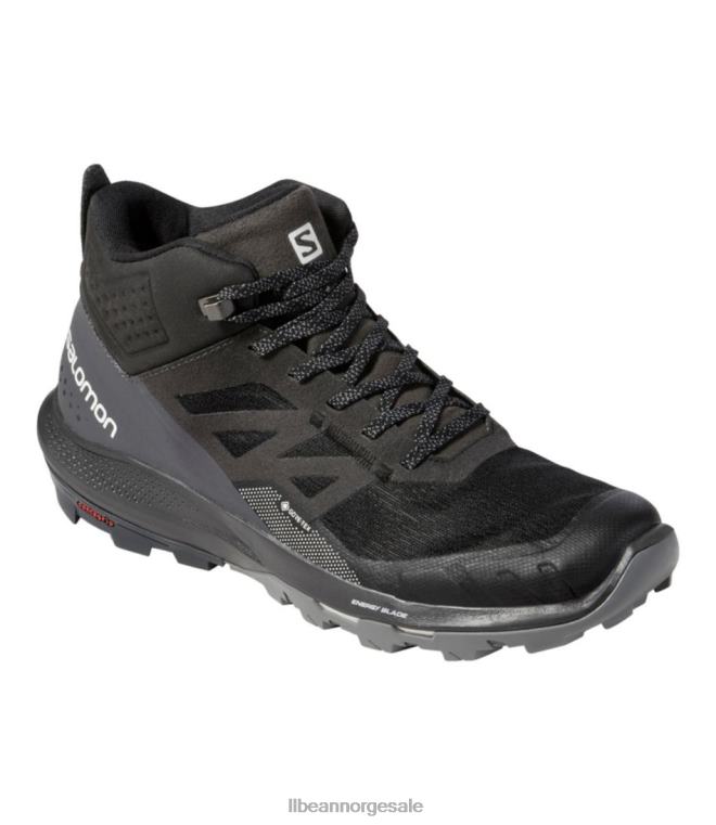 menn salomon outpulse gore-tex tursko 24VDH5214 L.L.Bean fottøy svart/ibenholt/vaniljeis