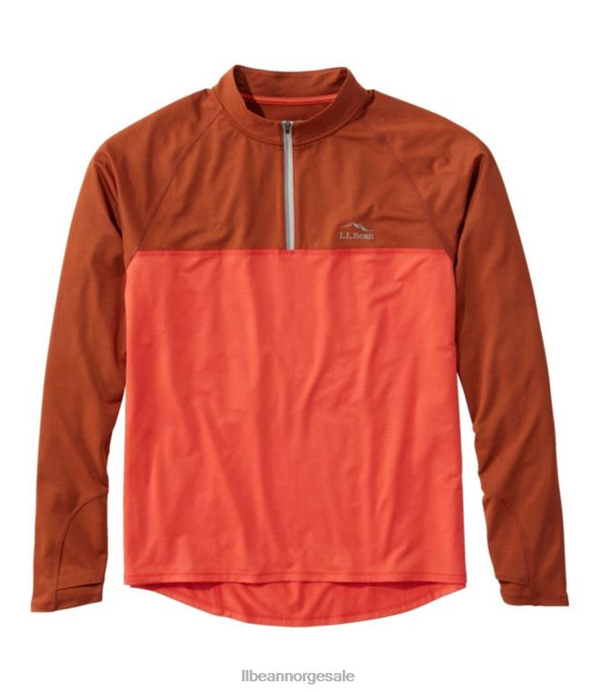 menn komfort sykkeltrøye 24VDH1430 L.L.Bean klær paprika/adobe rød