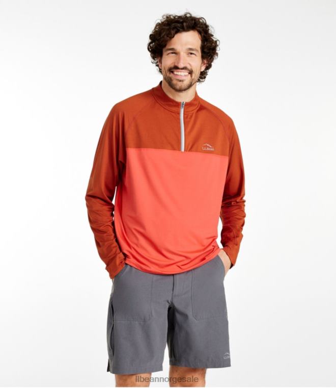 menn komfort sykkeltrøye 24VDH1430 L.L.Bean klær paprika/adobe rød