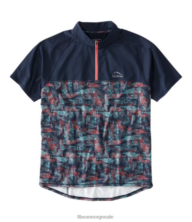menn komfort sykkeltrøye 24VDH535 L.L.Bean klær klassisk marine geoprint/klassisk marine