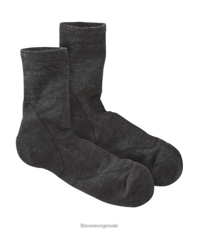 menn jævla tøff lett turgåer micro crew sokk 24VDH549 L.L.Bean tilbehør svart