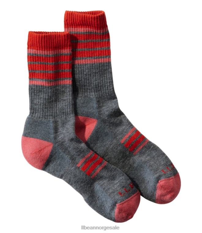 menn katahdin tursokker 24VDH118 L.L.Bean tilbehør grålyng/oransjerød