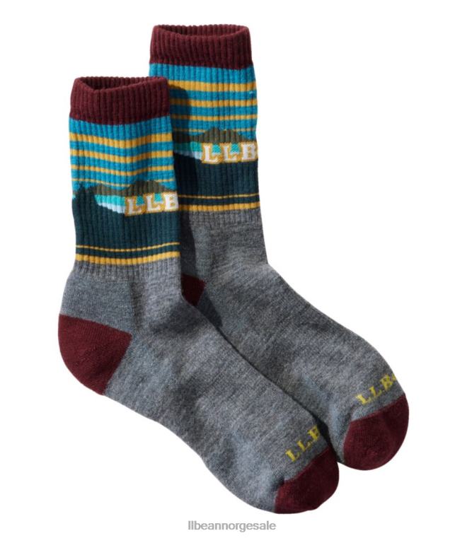 menn katahdin tursokker 24VDH4688 L.L.Bean tilbehør grå lyng/dyp palisander