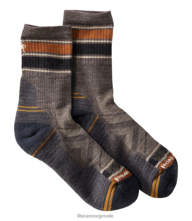 menn smartwool fottur lett pute mid crew stripe sokk 24VDH3561 L.L.Bean tilbehør taupe