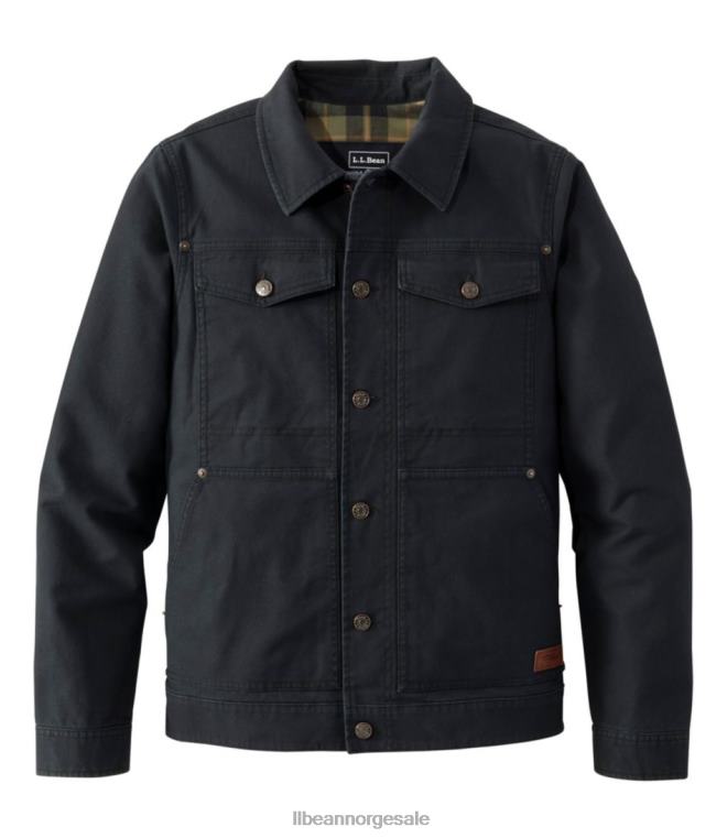 menn beanflex utility trucker jakke 24VDH3345 L.L.Bean yttertøy svart