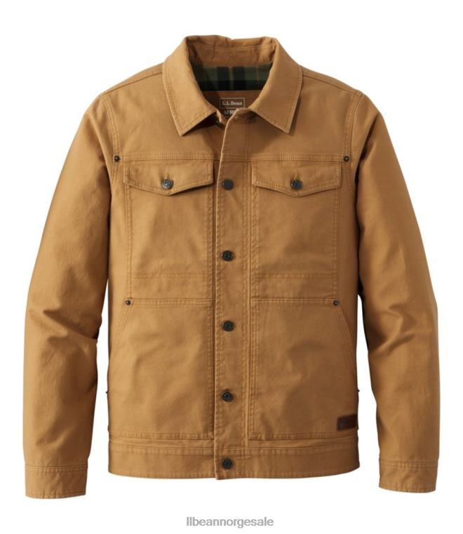 menn beanflex utility trucker jakke 24VDH473 L.L.Bean yttertøy myrbrun