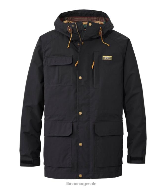 menn fjell klassisk vannavstøtende jakke 24VDH5941 L.L.Bean yttertøy svart