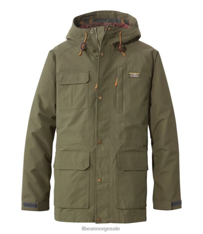 menn fjell klassisk vannavstøtende jakke 24VDH6612 L.L.Bean yttertøy tare grønn