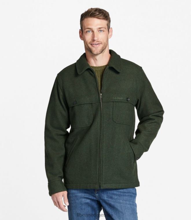 menn maine guide jac-skjorte med glidelås foran 24VDH921 L.L.Bean yttertøy loden