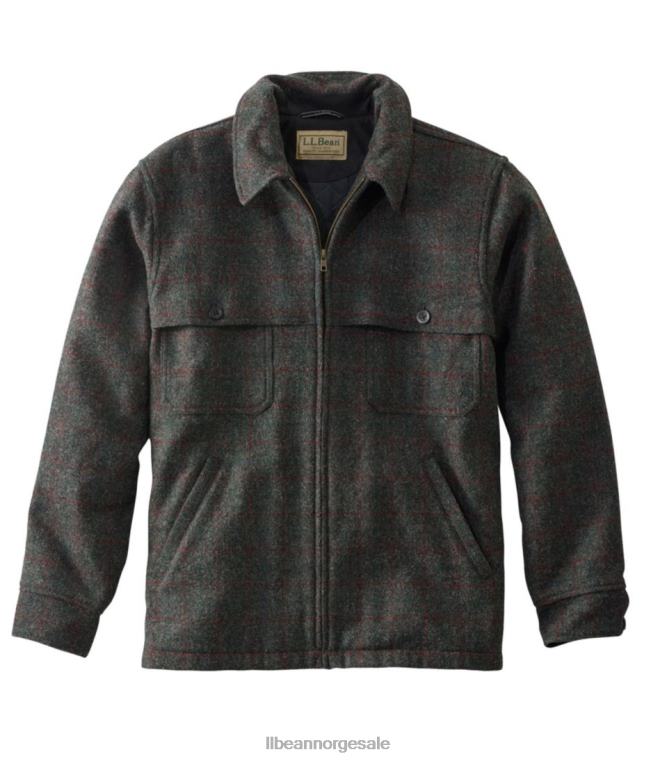 menn maine guide zip-front jac-skjorte med primaloft 24VDH885 L.L.Bean yttertøy malone