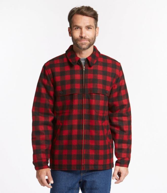 menn maine guide zip-front jac-skjorte med primaloft 24VDH885 L.L.Bean yttertøy malone